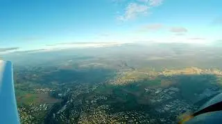 Rundflug von EDRK Koblenz Winningen zum Deutschen Eck, Festung Ehrenbreitstein und Laacher See