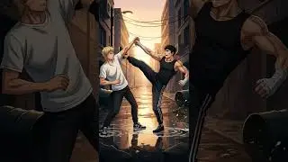 Silent Street Kickboxing Clash #anime #fight #shorts #viral #action #cinematic #ai #edit #animefight