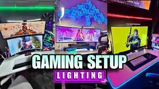 UPGRADING MY GAMING SETUP LIGHTING! NEW HDMI SYNCBOX LIGHTS, RGB WALL PANELS & MORE!