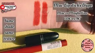 30&euro; Mac lipstick vs 9&euro; Maybelline | Mac dupe