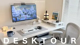 【デスクツアー】趣味も仕事も快適にする🎧 在宅ワーカーのシンプル白デスク環境 💻 【desk tour】