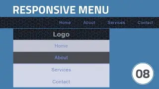 Responsive Top Navigation Menu With Background Image Using HTML & CSS