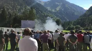 Burst of 35mm revolver gun (at demo to counter UAVs)