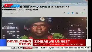 Zimbabwe's national broadcaster, ZBC military says it is taking over to target criminals