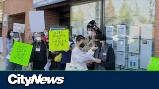 Rally protesting removal of mask mandates
