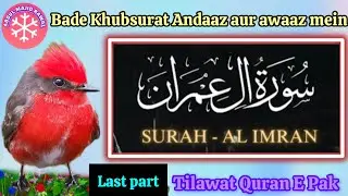 سورۃ ال عمران Surah Al Imran Last part بڑے خوبصورت انداز اور اواز میں تلاوت قران پاک 🌹❤️🌹