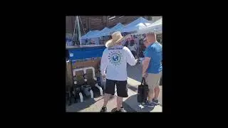 Solar swimming pool pump customer questions at the home show 2022 - arizona state fairgrounds