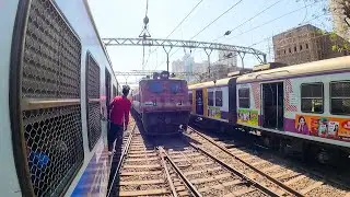 Dangerous Parallel Trains race & Crossing : Mumbai Local Train Ride : central railways