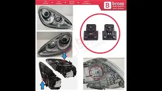BHL587 Headlight Bottom Base Locking Bracket Set Left Right for Porsche Cayenne 2 92A 958 2010-2014