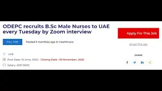 NURSES RECRUITMENT TO OMAN: ODEPC
