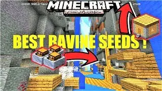 BEST RAVINE SEEDS FOR MCPE 1.2 ! RAVINE AT SPAWN WITH VILLAGE & MINESHAFT | Minecraft PE 1.2 Update