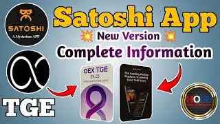 💥 OEX TGE Update//Satoshi App new version Details//CTO, Colend, Glyph Airdrop Withdrawal Update