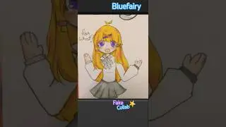 Fake collab @Zuri_officialXD Inspired @KhaiSaja._ #trending #art #bluefairy #drawingstyle