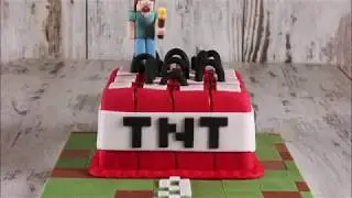 Entstehung einer Minecraft Torte mit Steve und TNT, Cake Tutorial