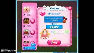 Candy Crush Level 2551 Audio Talkthrough, 2 Stars 0 Boosters