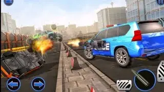 US Police Hummer Car Driver & Police ATV Rider in Off Road Police Car Chase Game