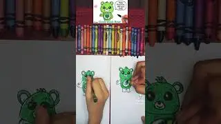 drawing challenge of good luck bear in tiktok #carebears #drawingchallenge #tiktok