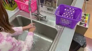 Handwashing in the art room 
