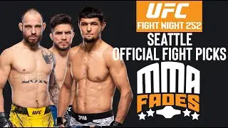 UFC FIGHT NIGHT 252 | SEATTLE | FIGHT PICKS | YADONG VS CEJUDO