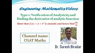 Verification and finding the derivative of analytic function: Type-1 Example | 18MAT41|18mat31|VTU