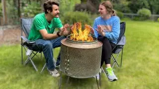 Making a Fire Pit Out of a Washing Machine Drum