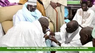 Adiya La famille de Serigne Fallou Mbacké  a remis 313 millions au Khalif Général des Mourides