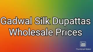Gadwal Silk Dupattas | pochampallysarees.com