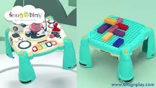 Spaceship 2-in-1 Multifunctional Baby Activity Educational Table & Building Block Table