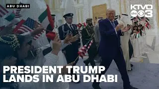 President Trump arrived at the Qasr Al Watan in Abu Dhabi