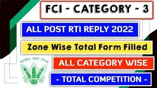 FCI Category - 3 RTI Reply Zone Wise Post Wise Category Wise