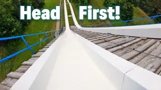 Riding the Most Insane Mat Racer Water Slide EVER! Everest POV