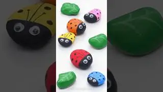 Ladybug Painted Rocks  🐞 🍃