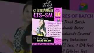 AUG 2021 EIS-SM BATCH CA INTER BY SONALI MA'AM