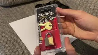 Master Lock 120D picked out of the packaging with a half diamond