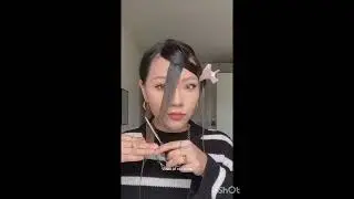 curtain bangs cut at home