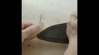 Hand Planing The Edge of a Leather Knife Sheath #shorts #leatherwork #leathercraft