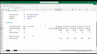 04. Setting model template and extracting inputs in financial modeling