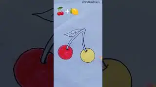satisfying 🍒🍋 #shorts #viral #artwork #colurful #painting #trending #shortsfeed