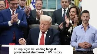 Trump signs bill ending longest government shutdown in US history