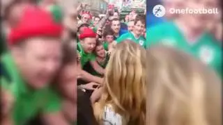 UEFA EURO 2016: Irish fans serenade French girl
