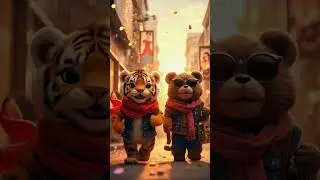 Tigatig&rsquo;s Fabulous Fashion Street Parade! 🧣🐻🐘🦚✨ | 3D Cartoon Adventure for Kids #kidsshorts #tigatig