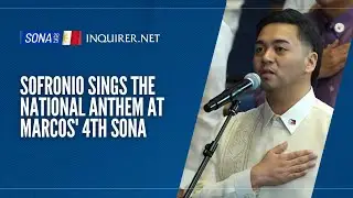 Sofronio sings the national anthem at Marcos' 4th SONA