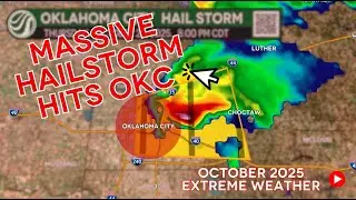 LIVE OKLAHOMA RADAR UPDATE - Tornado Warning then Large Hail in Oklahoma City | HailTrace