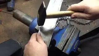 Bar rail repairs with a hammer