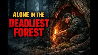 Building a Warm & Cozy Secret Tree Shelter | Alone Deep in the Deadliest Forest (Bushcraft Survival)