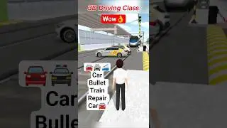 3D Driving Class: Bullet Train vs Car Speed! #shorts #3ddrivingclass2