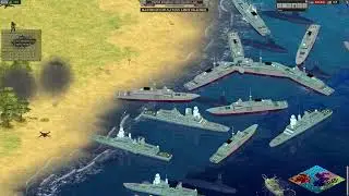 UK army vs France army - Naval, Air and Ground battles - fierce war by Rise of Nations 2023