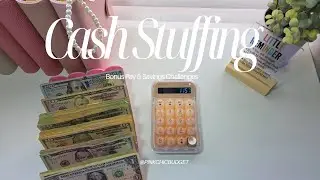 Cash Envelope Stuffing | June No. 1 | Bonus Pay + Savings Challenges🩷| 2025