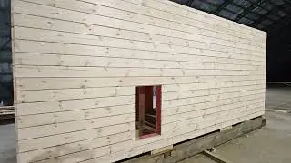 Каркас бани с имитацией бруса через контр рейку.Frame bath frame with timber imitation through 