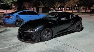 2020 Toyota Supra PT6870 Turbo 117R Fuel vs 2016 Porsche 911 Turbo S 68mm Hybrid Turbos 93 & Meth